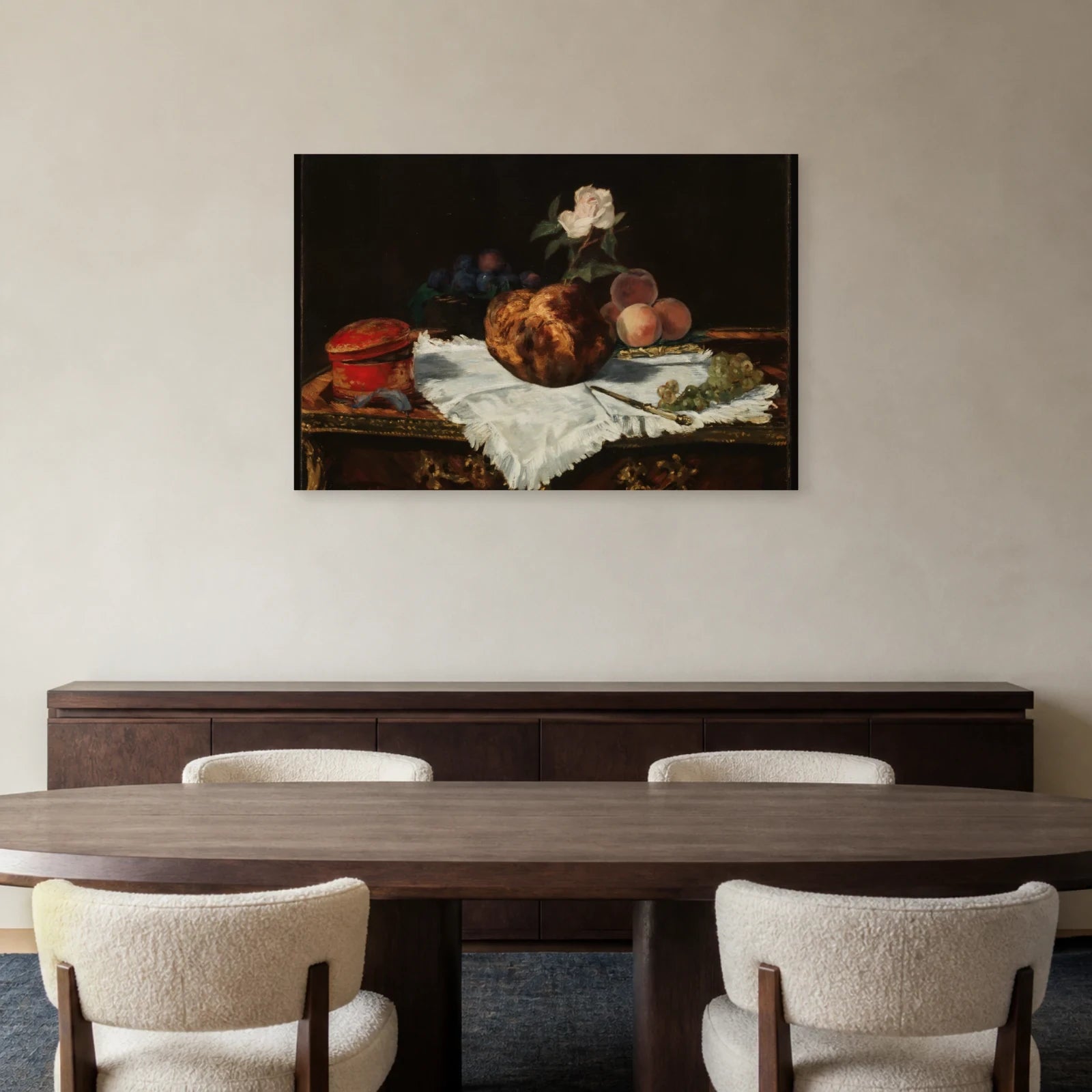 Tableau La Brioche – Édouard Manet dans une salle à manger - Art Virtuoso