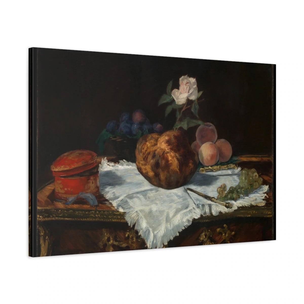 Tableau La Brioche – Édouard Manet - toile 3D avec bords imprimés - Art Virtuoso