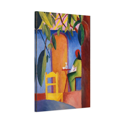 Tableau Café turc II – August Macke - toile 3D avec bords imprimés - Art Virtuoso