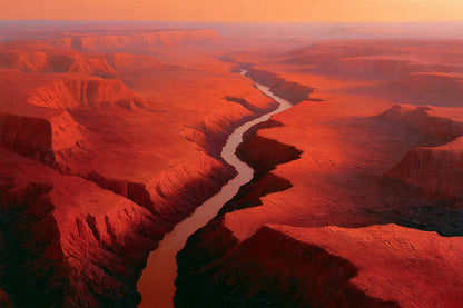 Tableau canyon rouge au format M