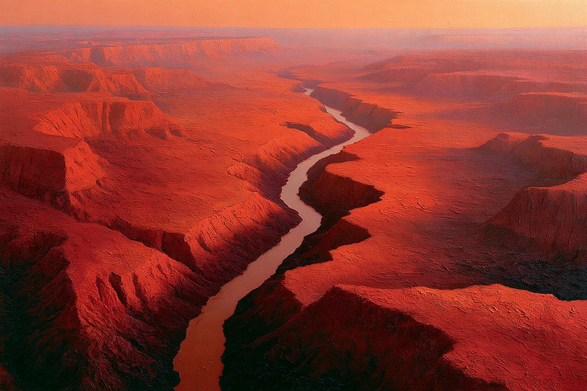 Tableau canyon rouge au format S