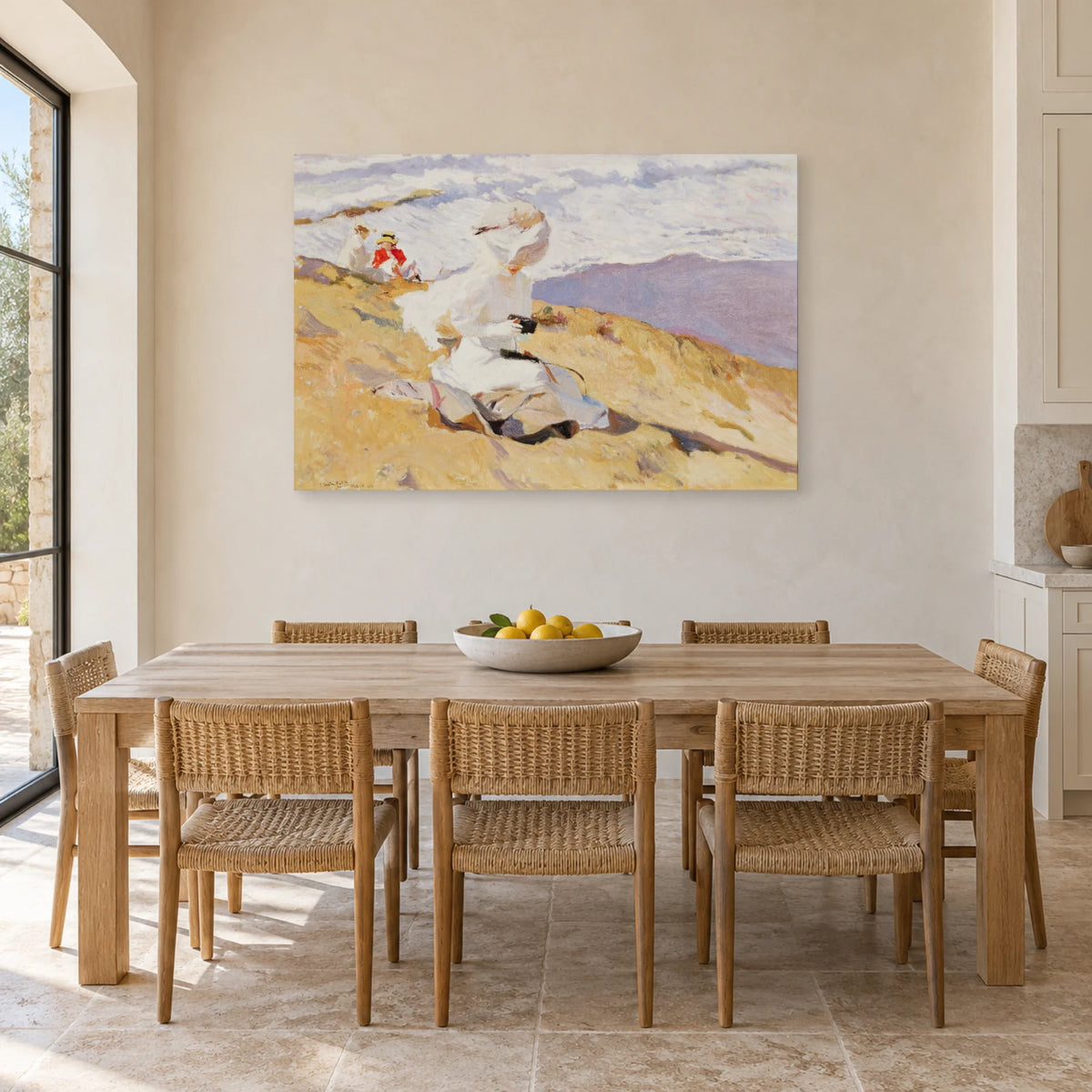 Tableau En captant l’instant de Joaquín Sorolla dans une salle à manger - Art Virtuoso