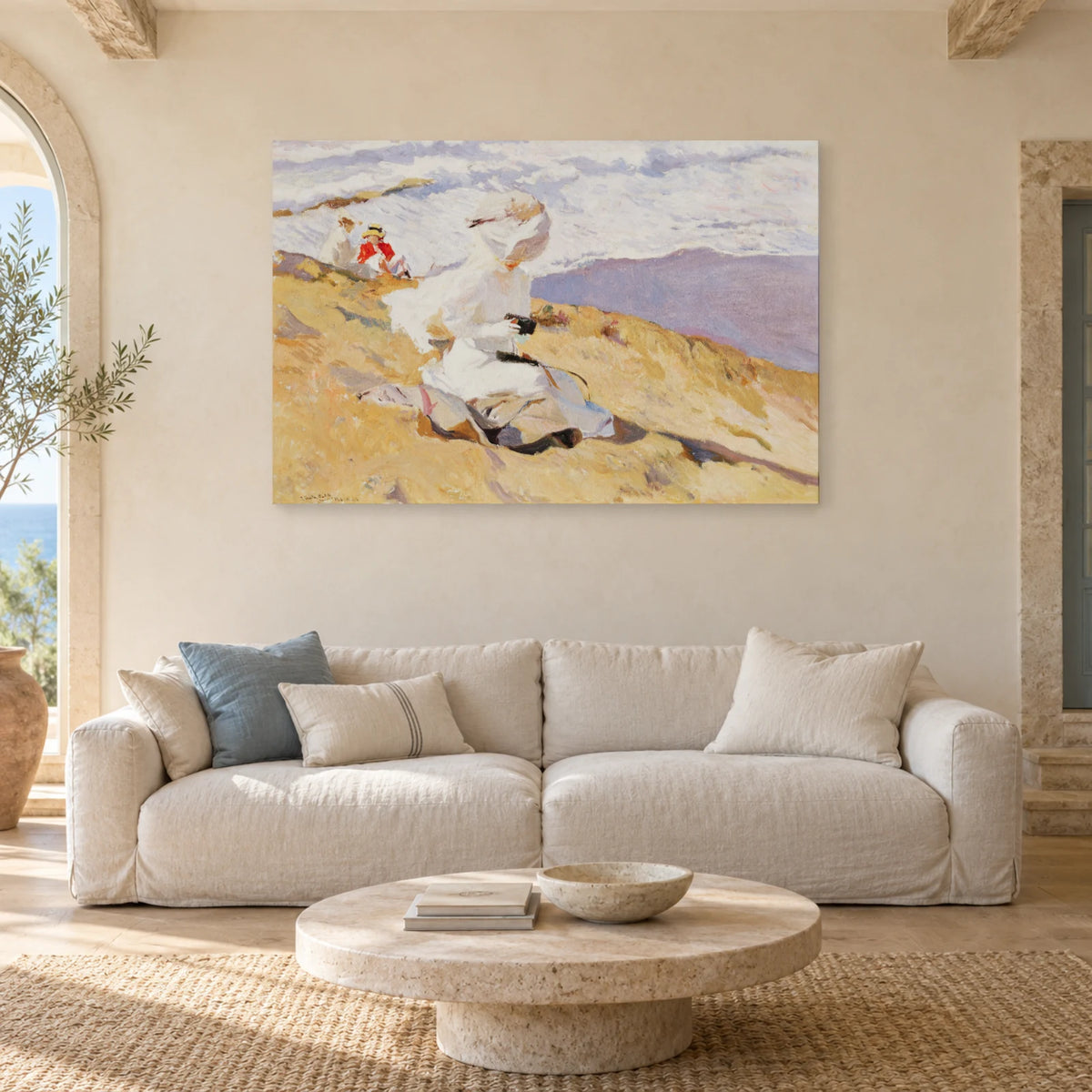 Tableau En captant l’instant de Joaquín Sorolla dans un salon - Art Virtuoso