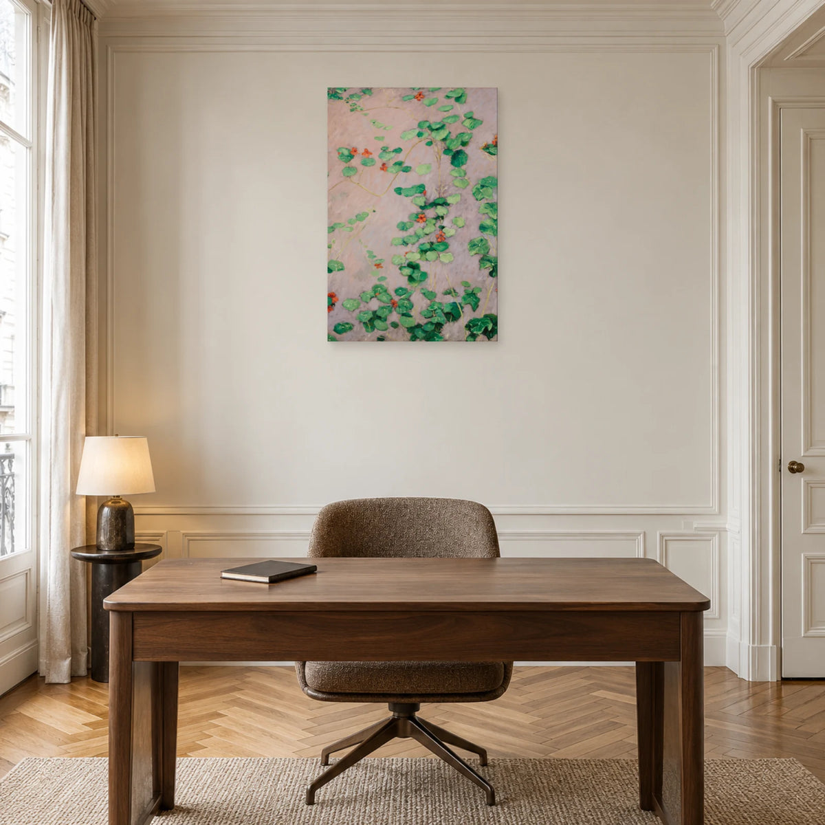 Tableau Capucines de Caillebotte dans un bureau - Art Virtuoso