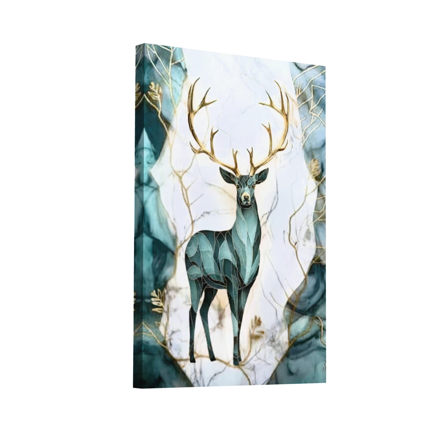 Product Hero 3D WebP Tableau Cerf Art Deco - Art Virtuoso
