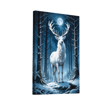 Product Hero 3D WebP Tableau Cerf - Forêt au Clair de Lune - Art Virtuoso