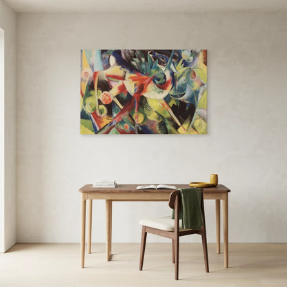 Tableau Cerf dans le jardin fleuri – Franz Marc dans un bureau - Art Virtuoso