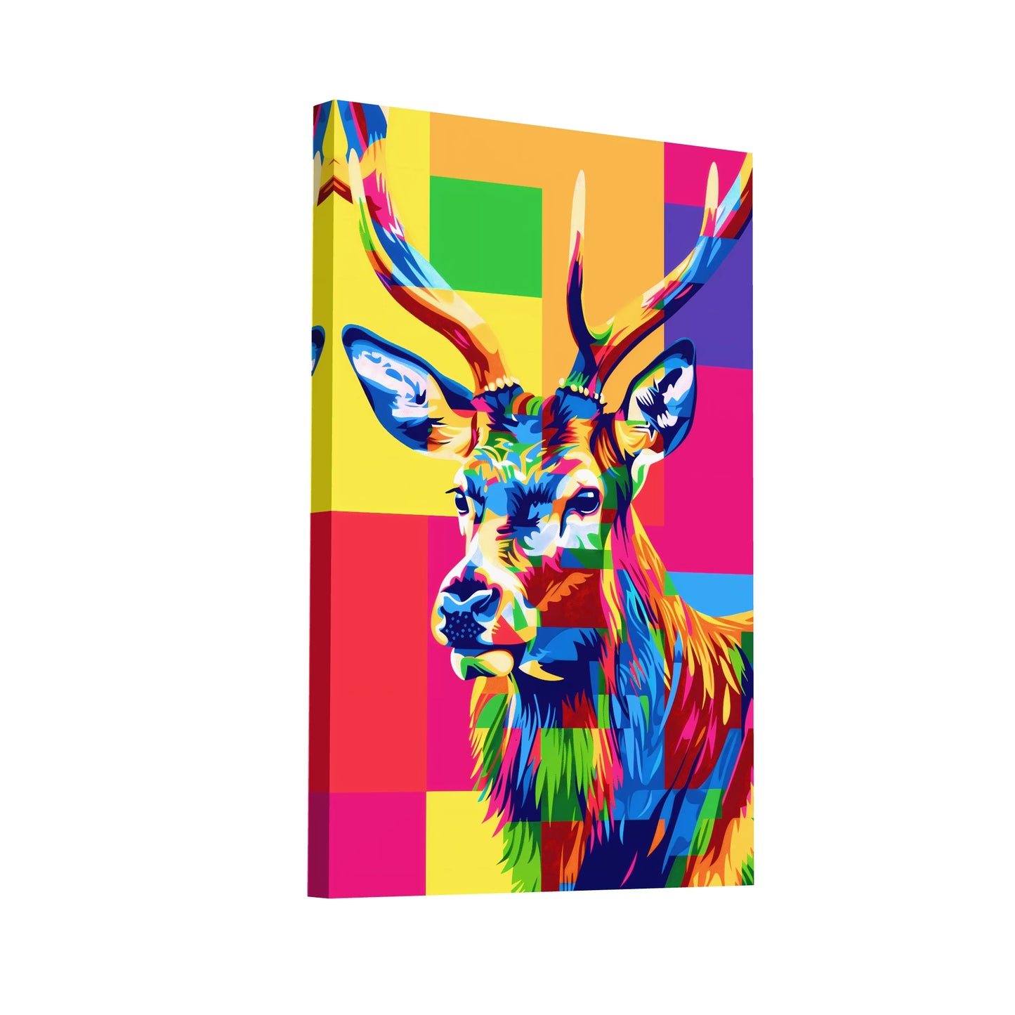 Product Hero 3D WebP Tableau Cerf Moderne - Art Abstrait - Art Virtuoso