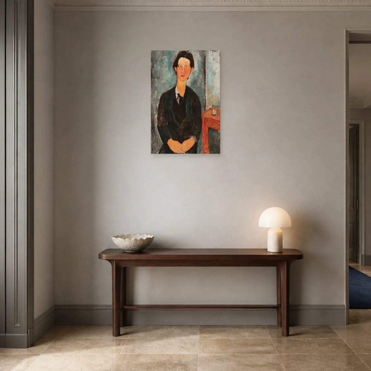 Tableau Chaïm Soutine – Amedeo Modigliani dans une entrée ou un couloir - Art Virtuoso