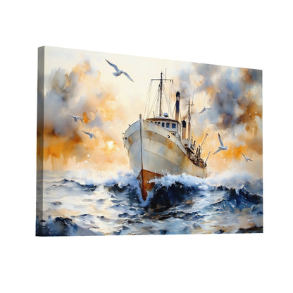 Product Hero 3D WebP Tableau Chalutier : Retour de Pêche - Art Virtuoso