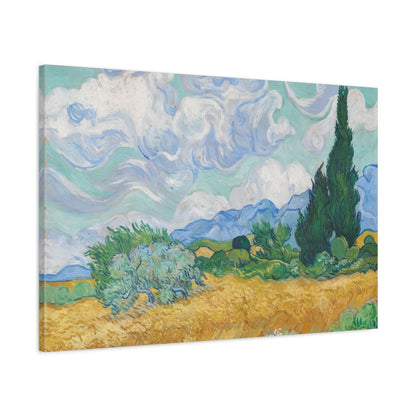 Tableau Champ de blé aux cyprès – Vincent van Gogh - toile 3D avec bords imprimés - Art Virtuoso