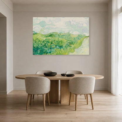 Tableau Champs de blé verts, Auvers – Vincent van Gogh dans une salle à manger - Art Virtuoso