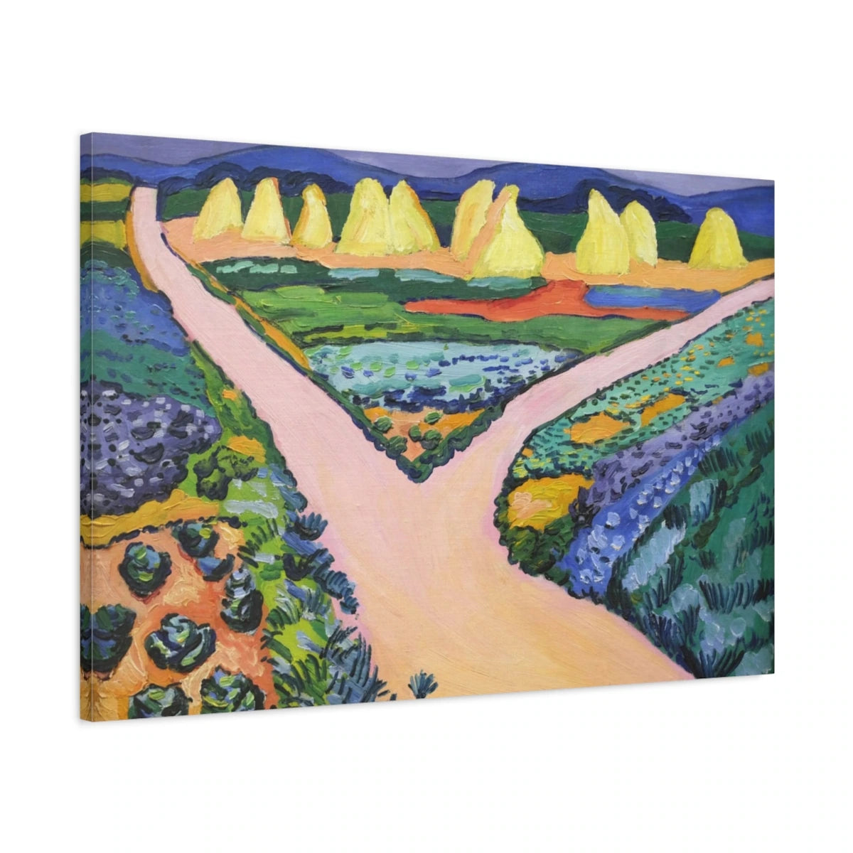 Tableau Champs potagers – August Macke - toile 3D avec bords imprimés - Art Virtuoso
