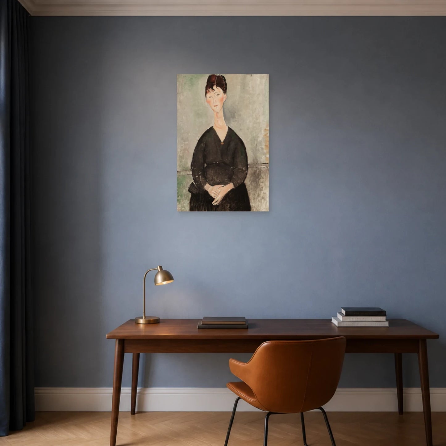 Tableau Chanteuse de café – Amedeo Modigliani dans un bureau - Art Virtuoso