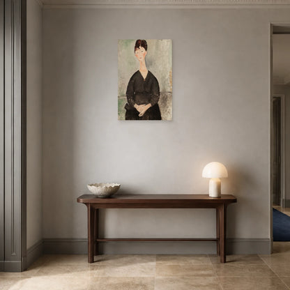 Tableau Chanteuse de café – Amedeo Modigliani dans une entrée ou un couloir - Art Virtuoso
