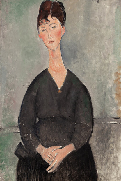 Chanteuse de café d’Amedeo Modigliani – reproduction sur toile – format S