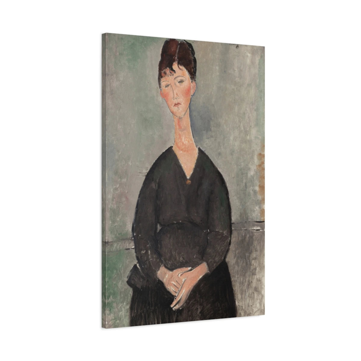 Tableau Chanteuse de café – Amedeo Modigliani - toile 3D avec bords imprimés - Art Virtuoso