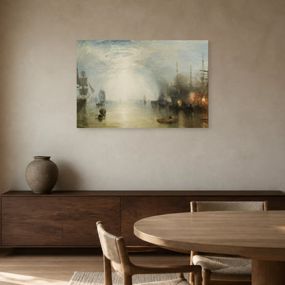 Tableau Chargeurs de charbon au clair de lune – William Turner dans une salle à manger - Art Virtuoso
