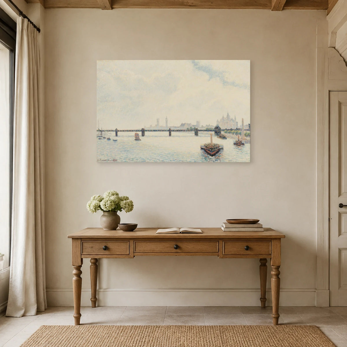 Tableau Charing Cross Bridge, Londres – Camille Pissarro dans un bureau - Art Virtuoso