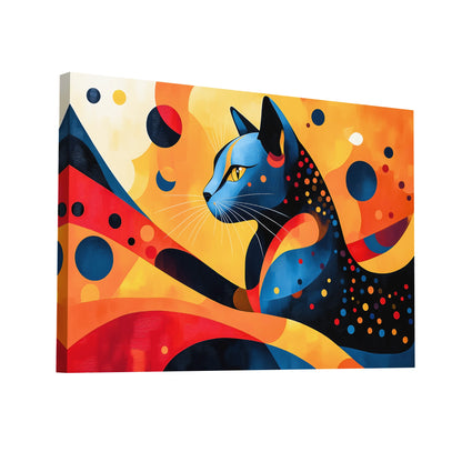 Product Hero 3D WebP Tableau Chat - Design Cosmique - Art Virtuoso
