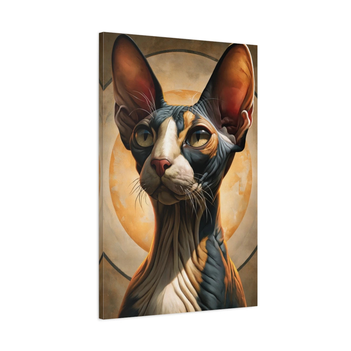 Tableau Chat Sphynx - Icône Sable - toile avec bords imprimés - Art Virtuoso