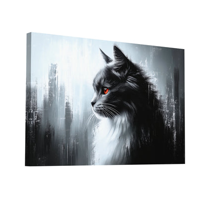 Product Hero 3D WebP Tableau Chat Street Art - Gardien Urbain - Art Virtuoso