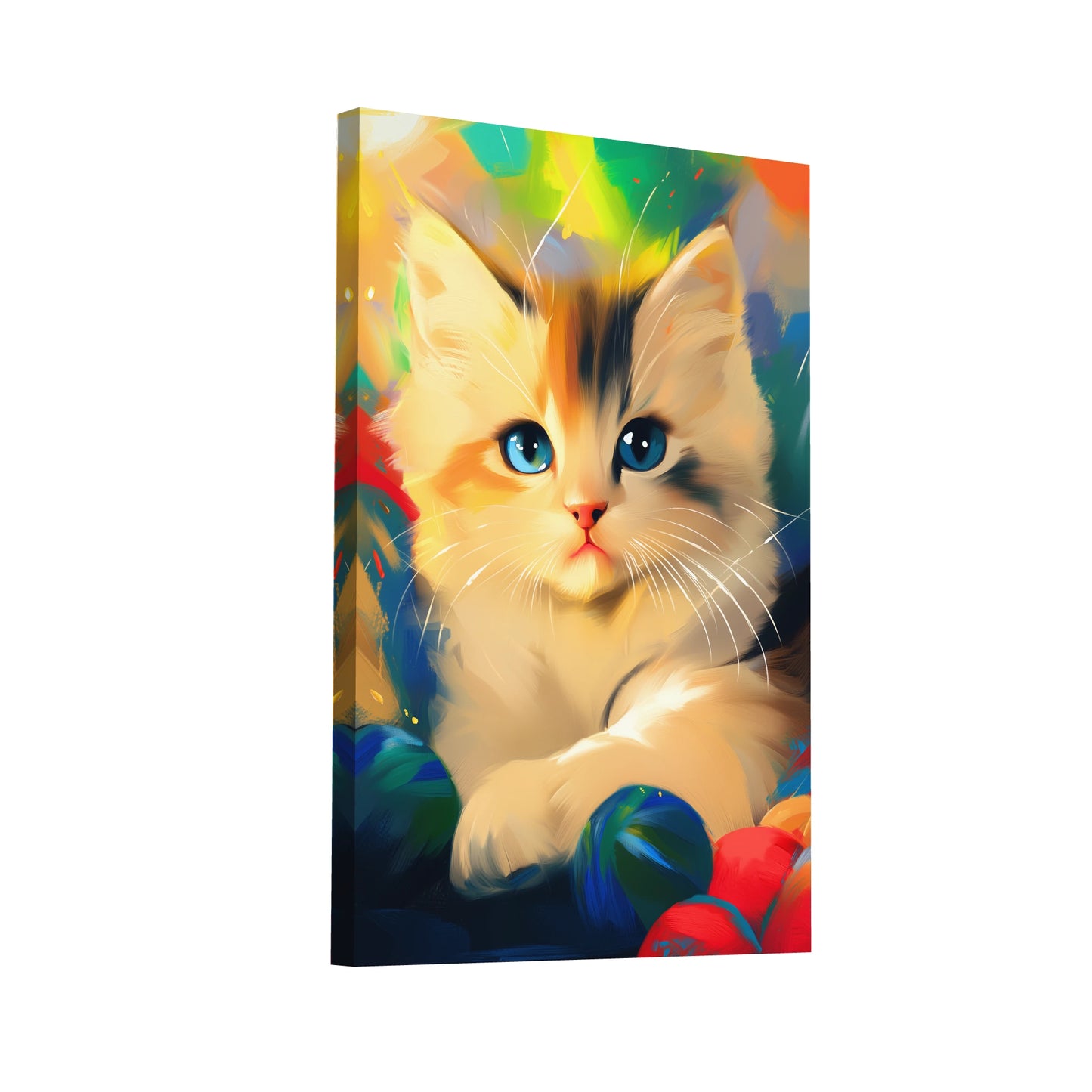 Product Hero 3D WebP Tableau Chaton - Regard d'Innocence - Art Virtuoso