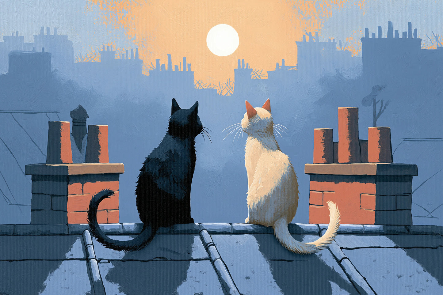 Tableau Chats Parisiens - format S - Art Virtuoso