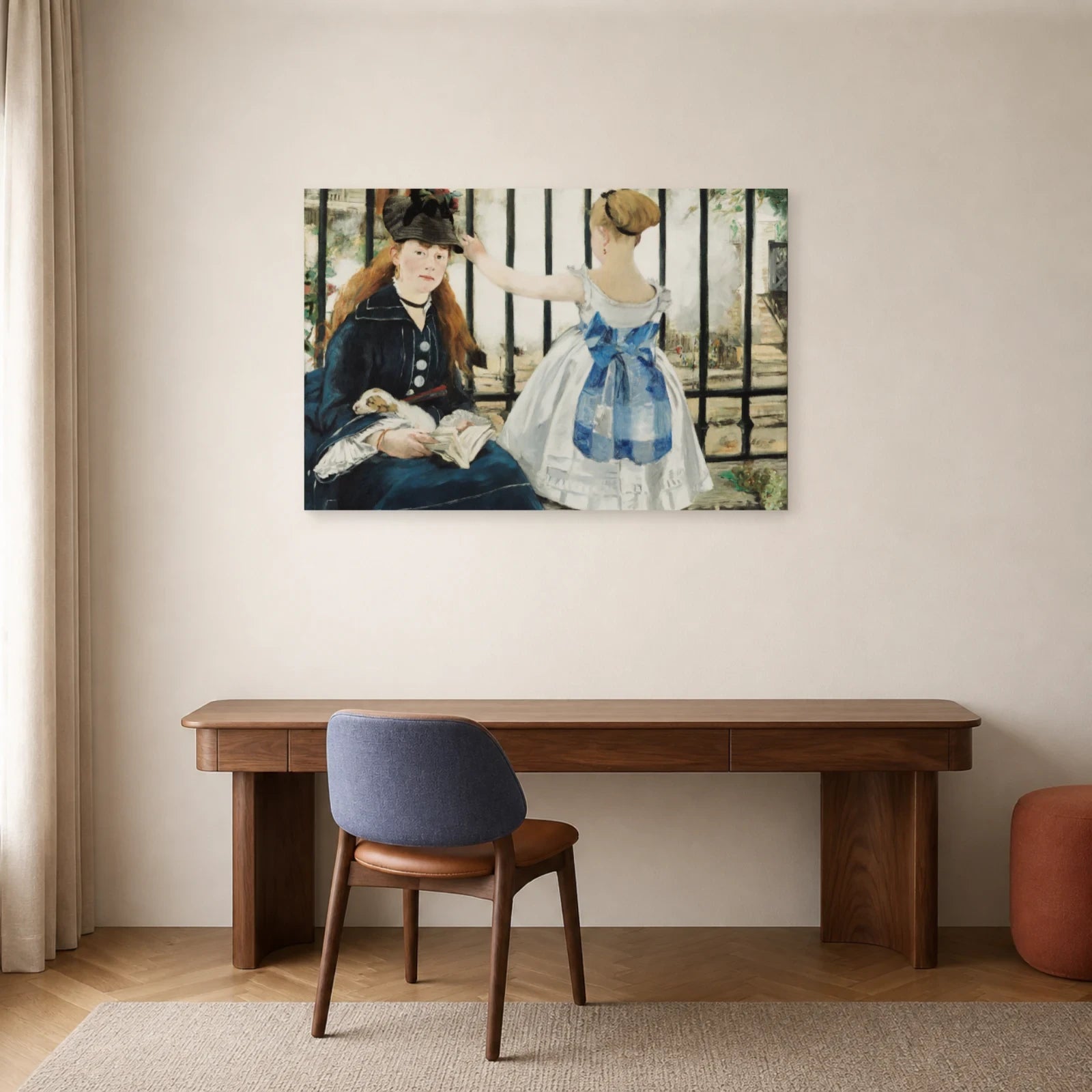 Tableau Le Chemin de fer – Édouard Manet dans un bureau - Art Virtuoso