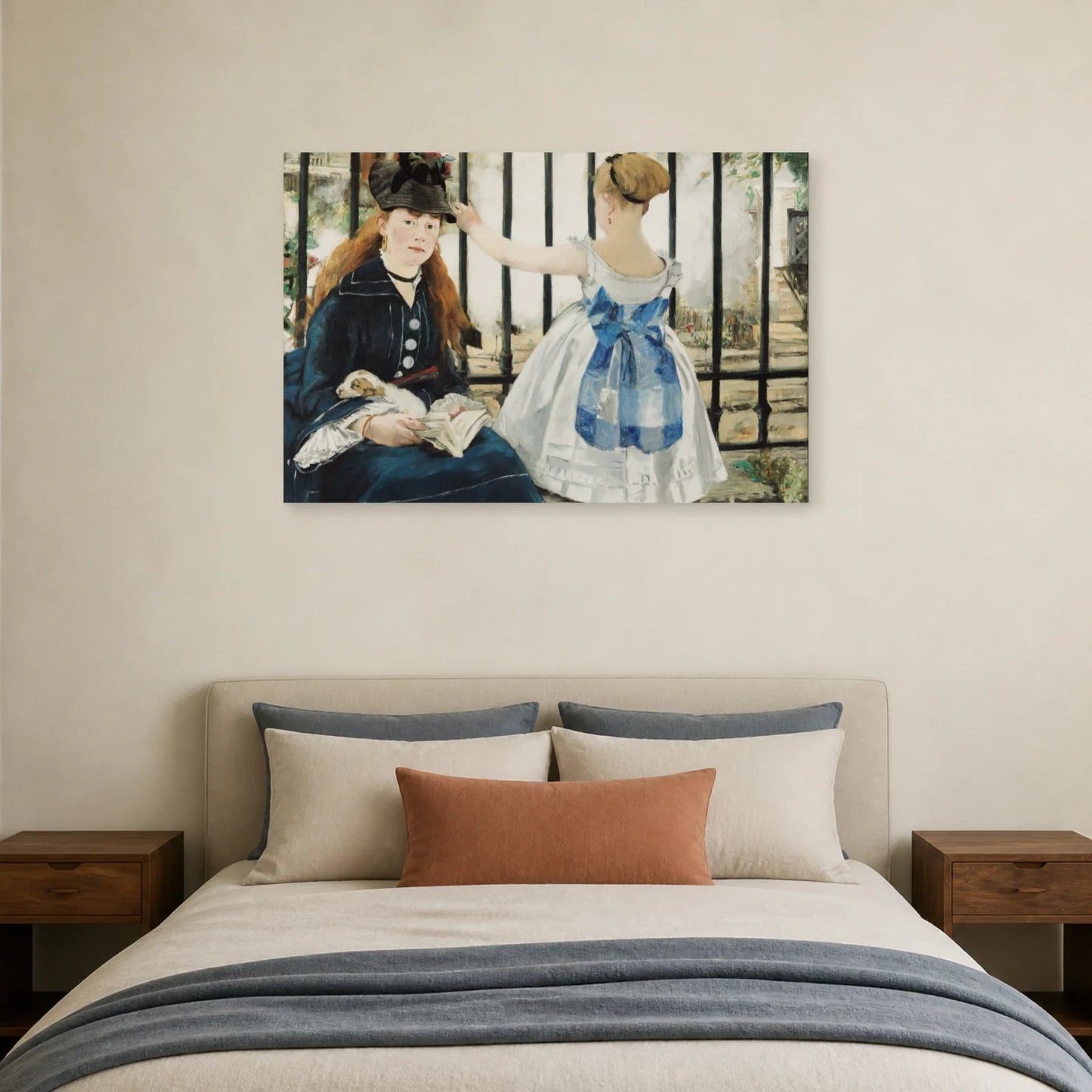 Tableau Le Chemin de fer – Édouard Manet dans une chambre - Art Virtuoso