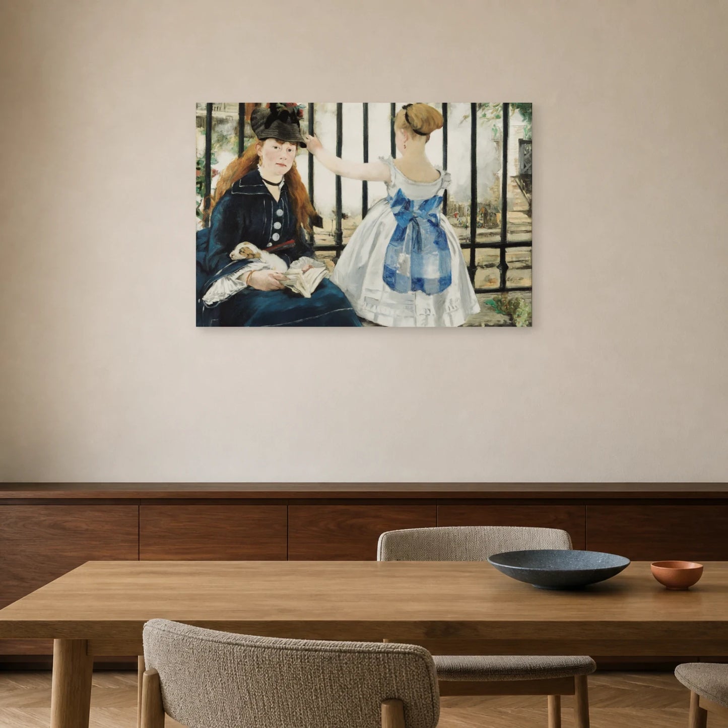 Tableau Le Chemin de fer – Édouard Manet dans une salle à manger - Art Virtuoso
