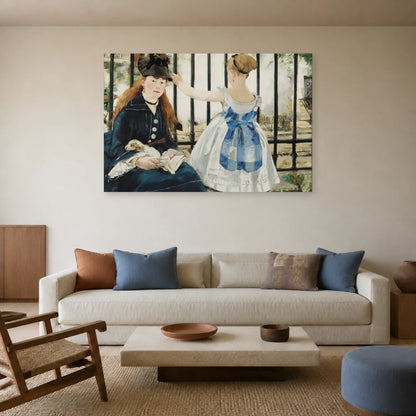 Tableau Le Chemin de fer – Édouard Manet dans un salon - Art Virtuoso