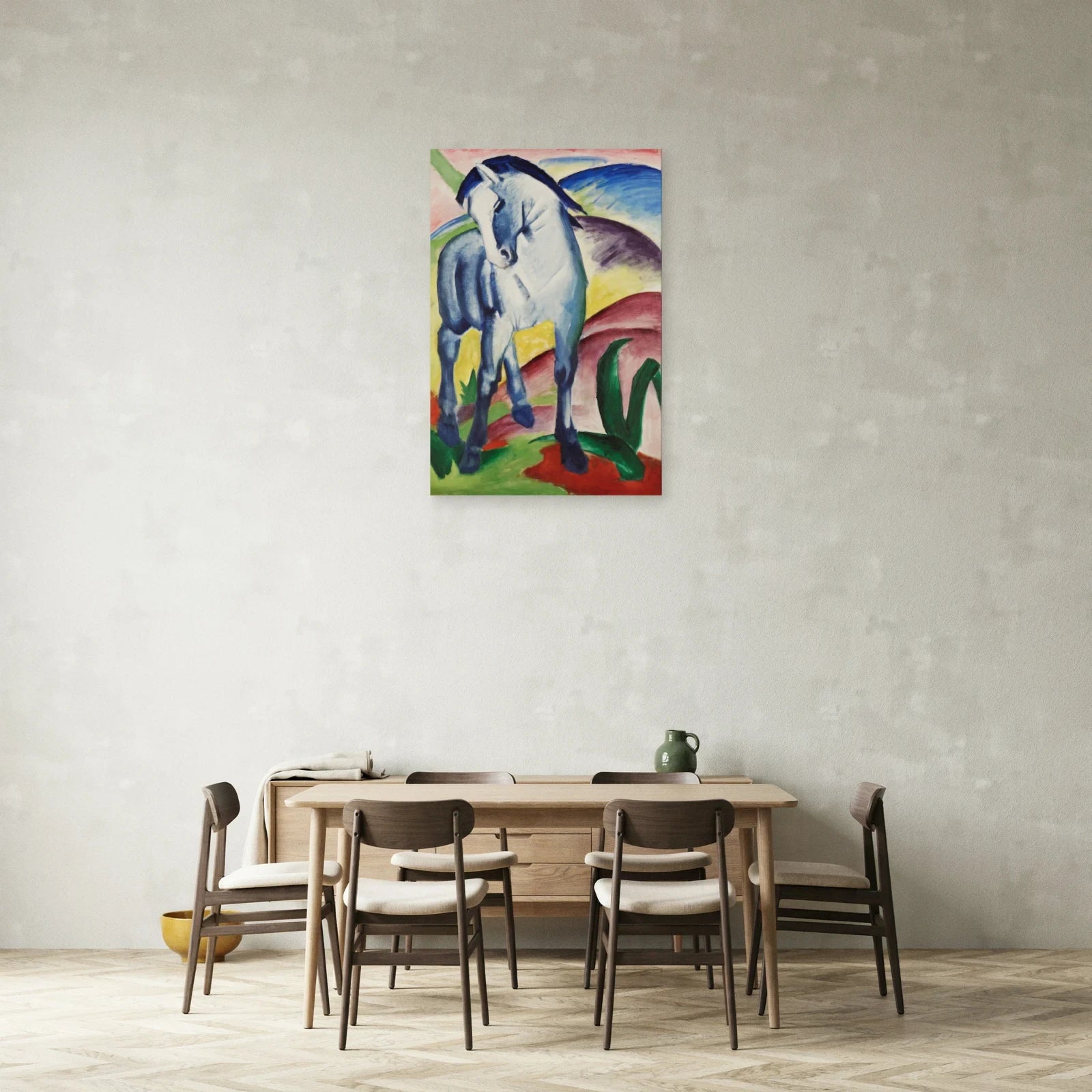 Tableau Cheval bleu I – Franz Marc dans une salle à manger - Art Virtuoso