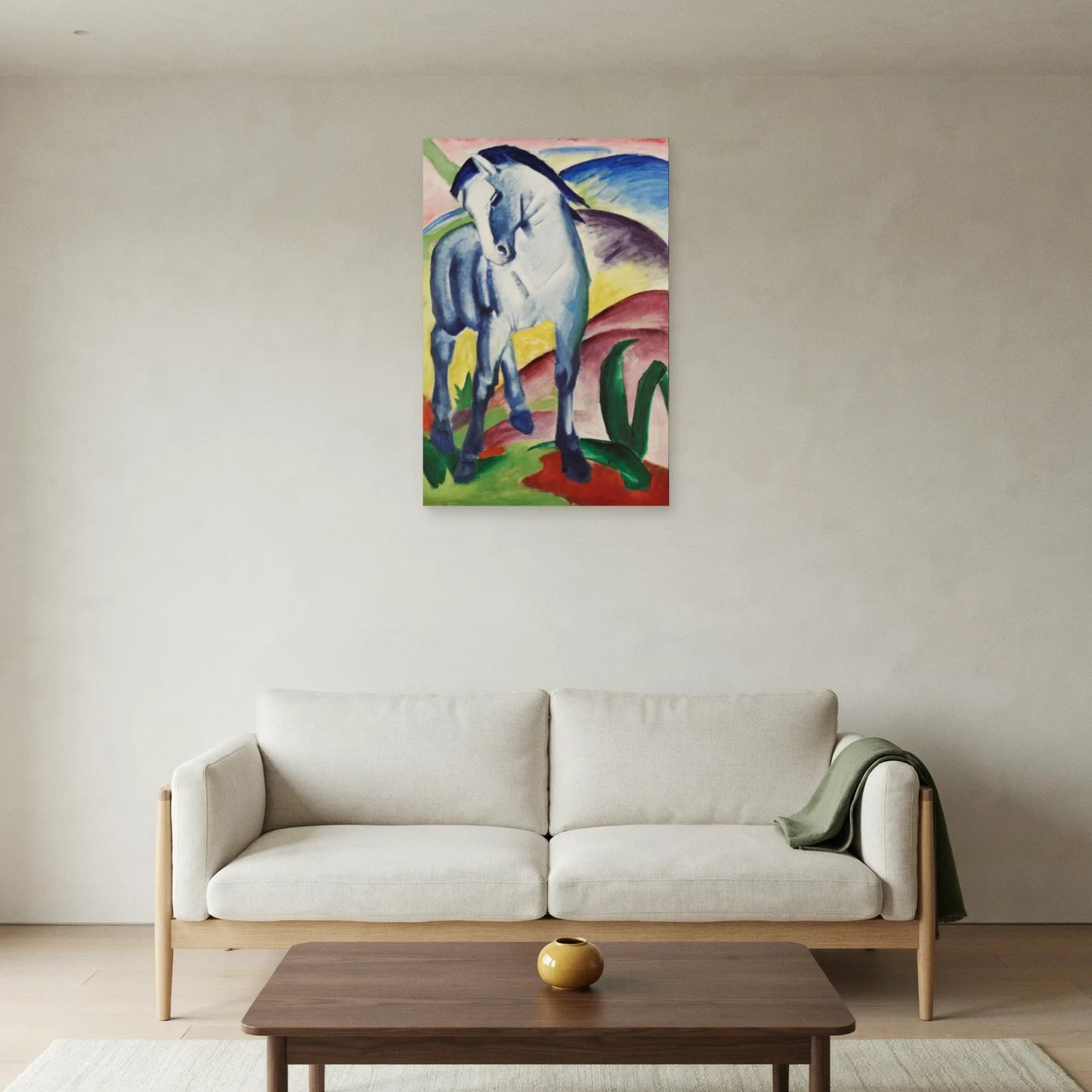 Tableau Cheval bleu I – Franz Marc dans un salon - Art Virtuoso