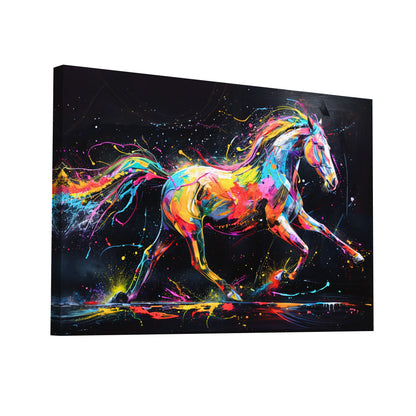 Product Hero 3D WebP Tableau Cheval Coloré - Pop Art - Art Virtuoso