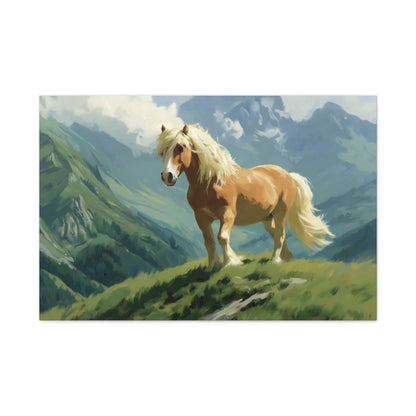 Détail de la crinière blond doré