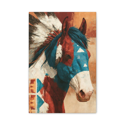 Tableau Cheval Amérindien - Esprit des Plaines