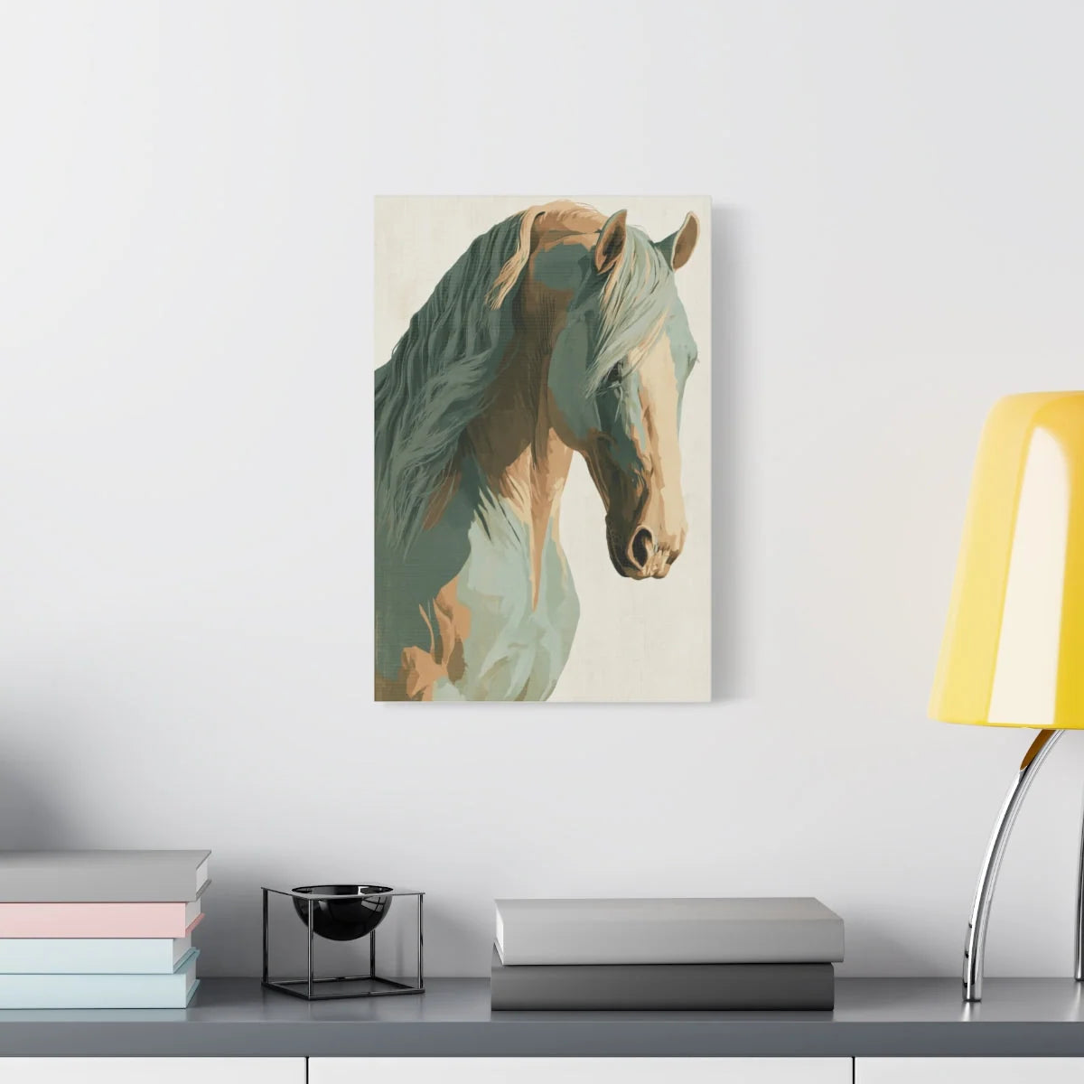 Tableau cheval design nordique - vue de face