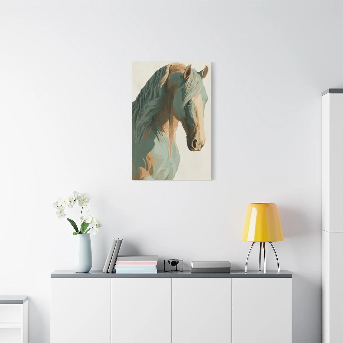 Finition mate sur châssis bois - toile scandinave