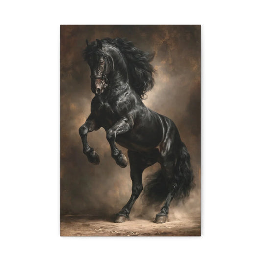 Tableau Cheval Lusitanien - Levade du Manège