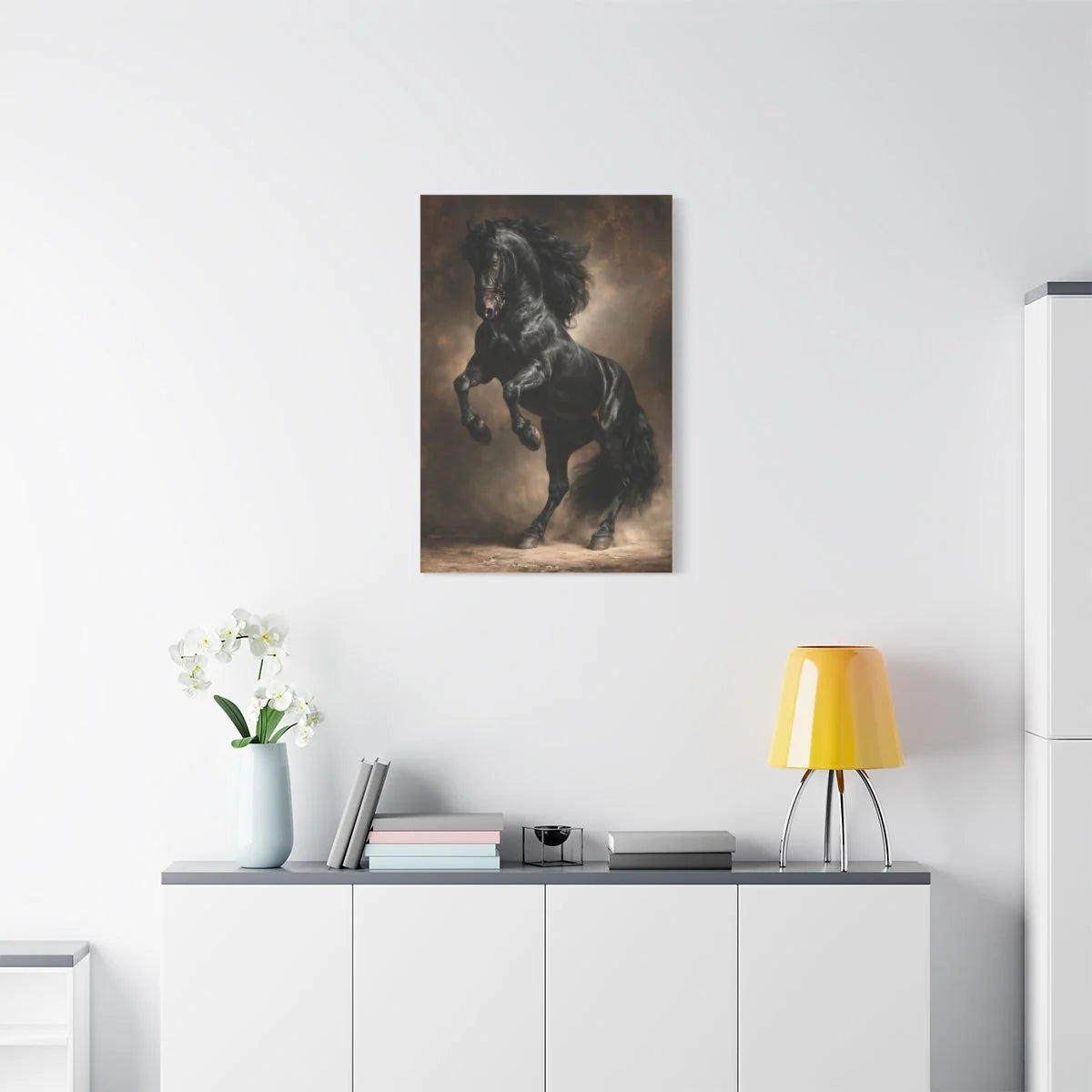 Finition mate sur châssis bois - toile Lusitanien