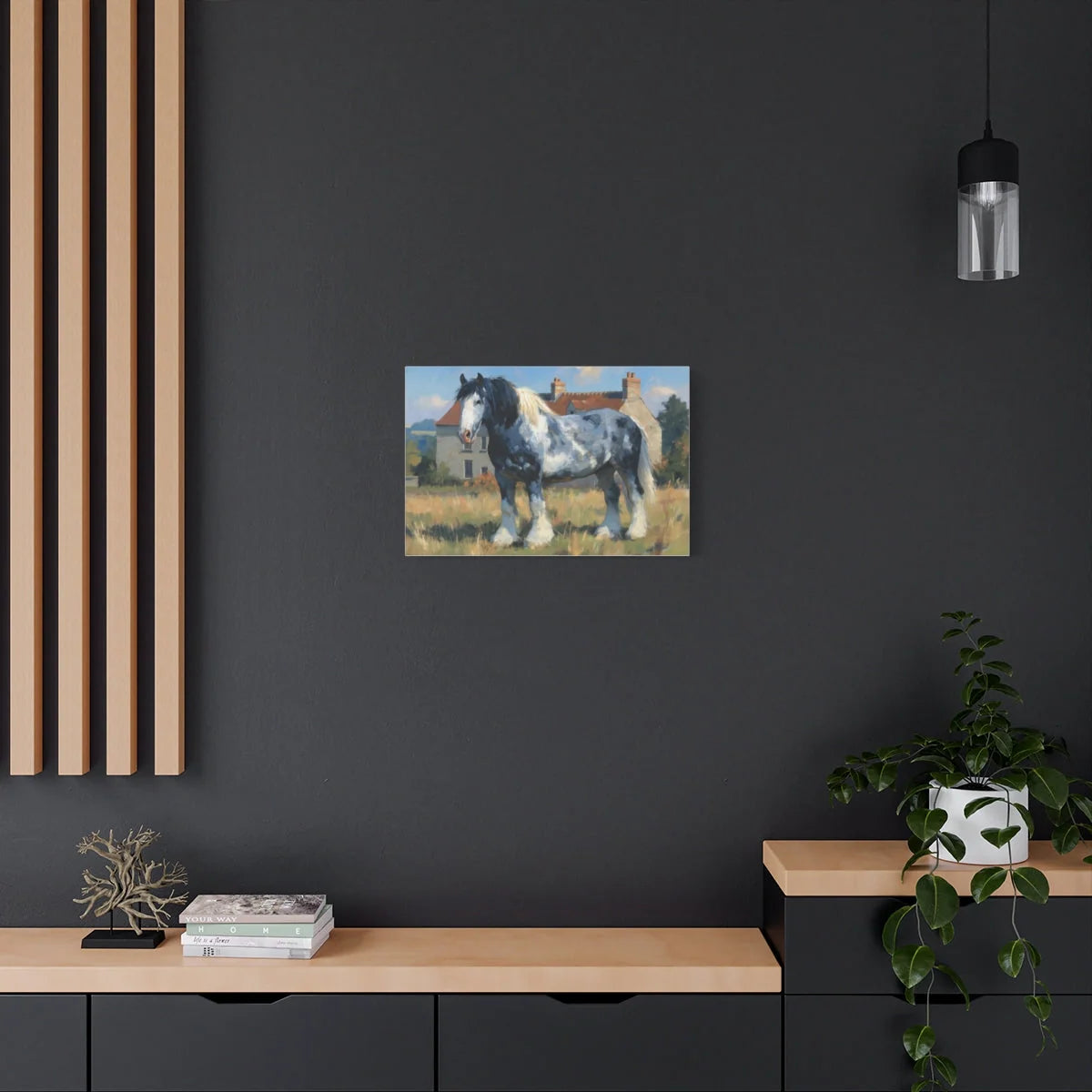 Percheron dans un mas provençal
