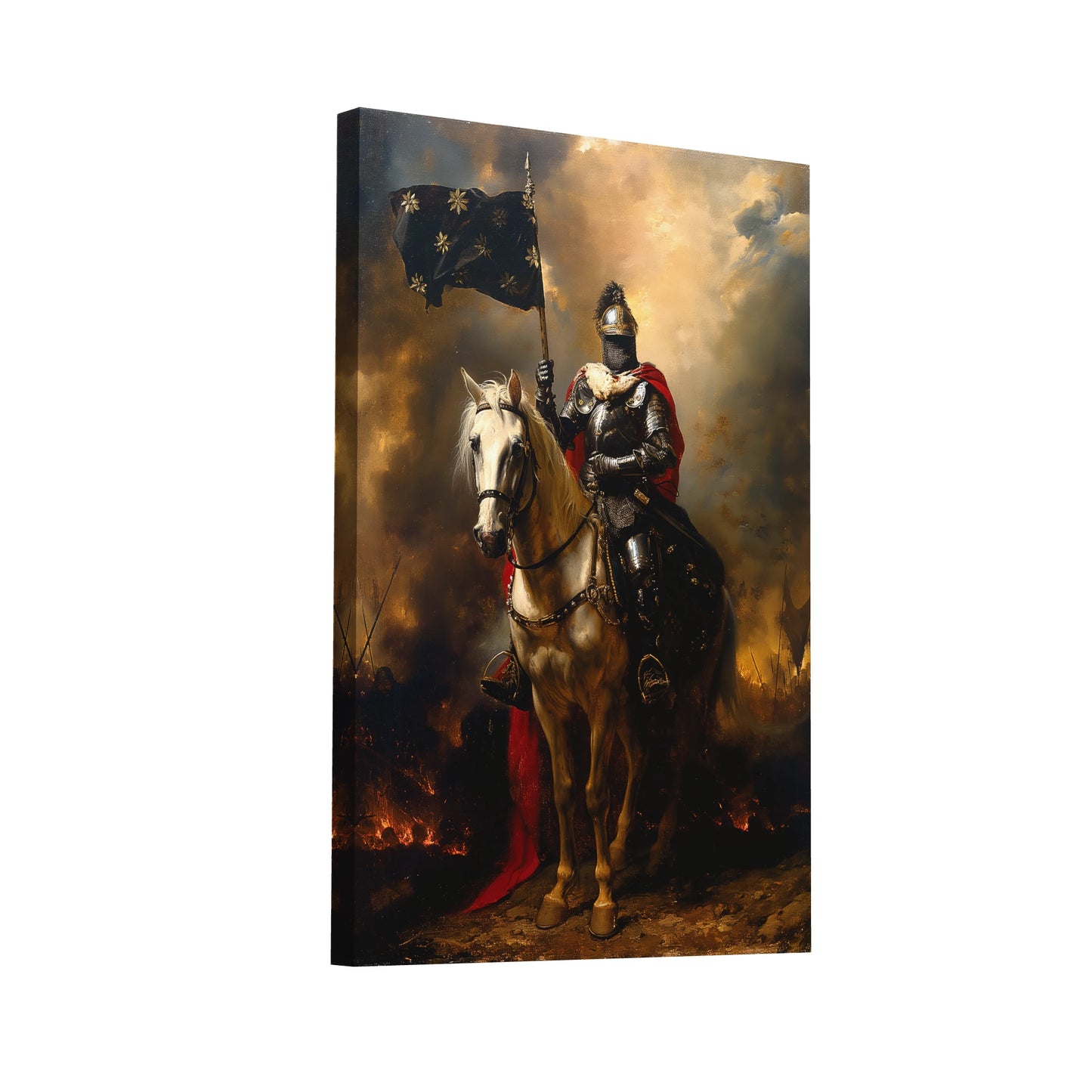 Product Hero 3D WebP Tableau Chevalier Français - Art Virtuoso