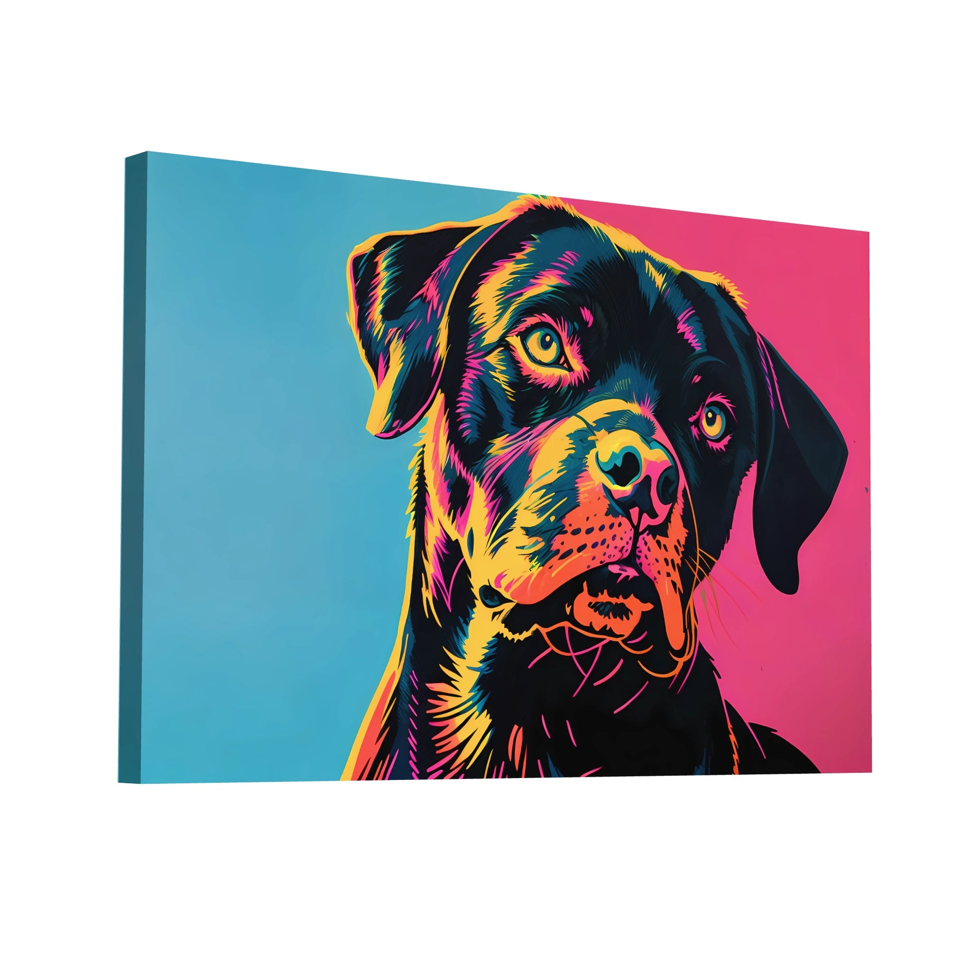 Product Hero 3D WebP Tableau Chien Pop Art - Art Virtuoso