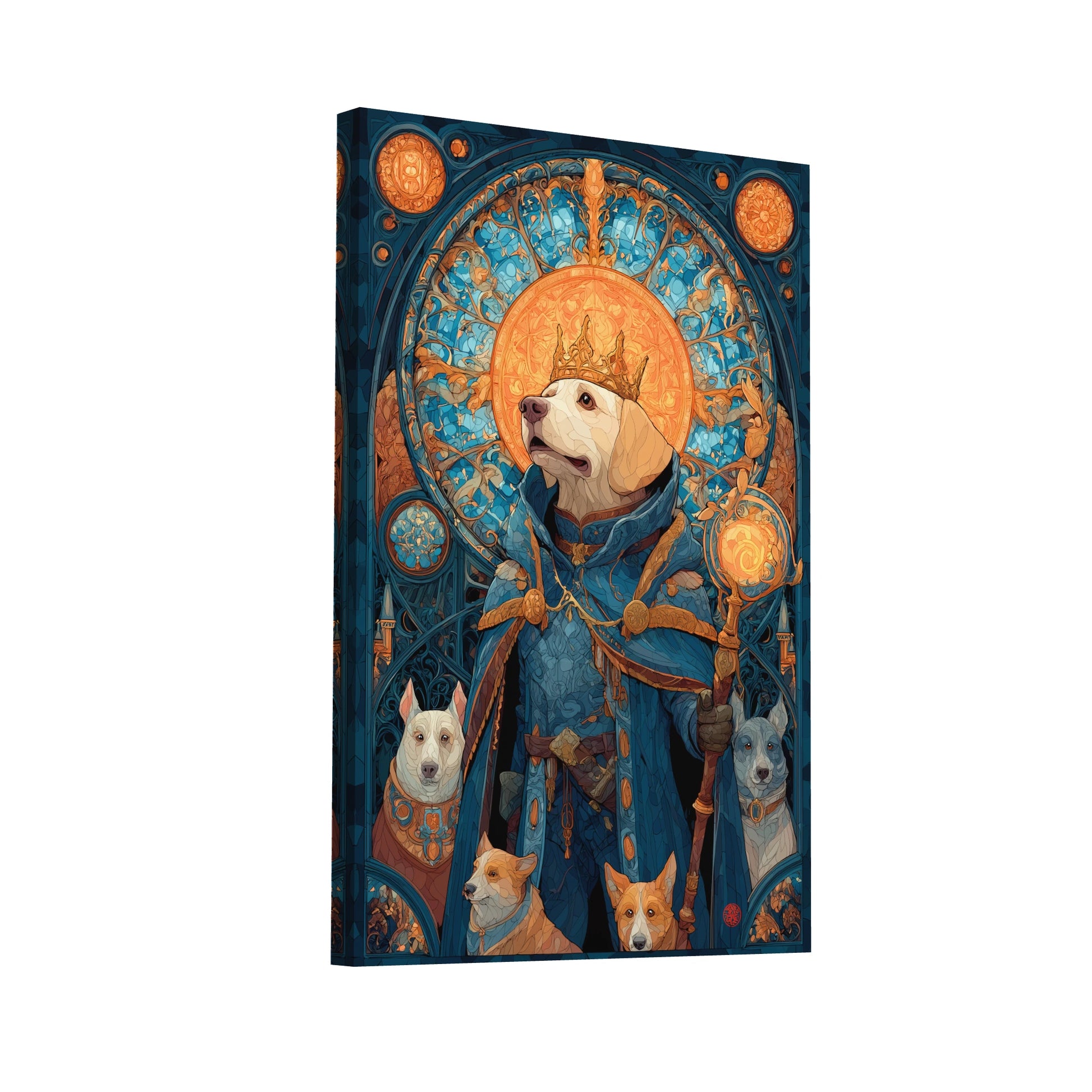 Product Hero 3D WebP Tableau Chien Roi : Majesté Canine - Art Virtuoso