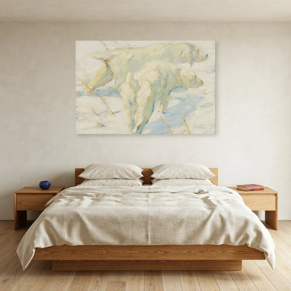 Tableau Chiens sibériens dans la neige – Franz Marc dans une chambre - Art Virtuoso