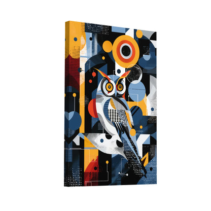 Product Hero 3D WebP Tableau Chouette Abstraite - Art Virtuoso