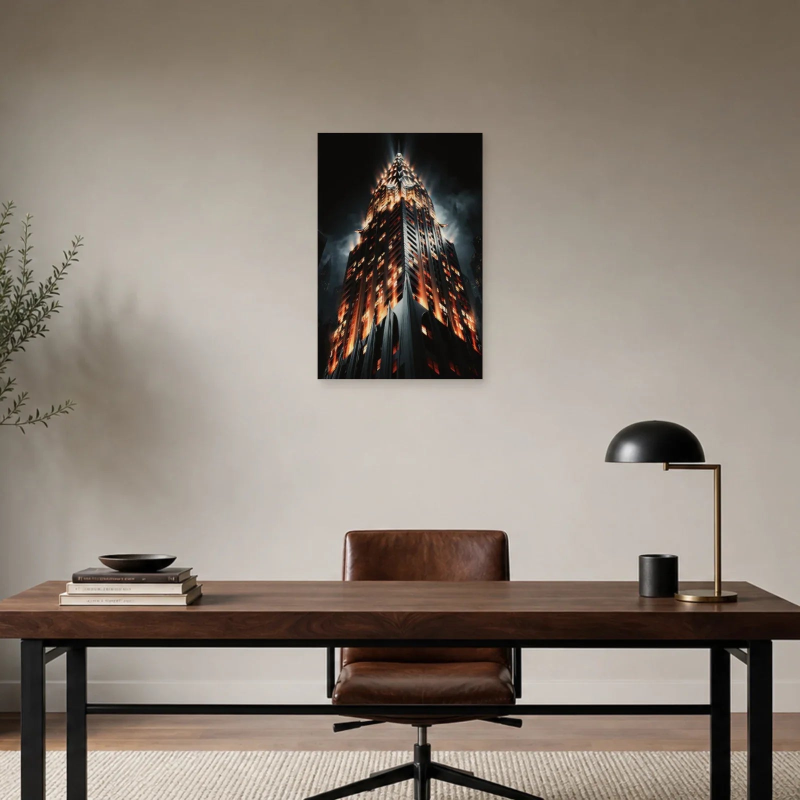 Architecture Art déco du Chrysler Building dans un bureau