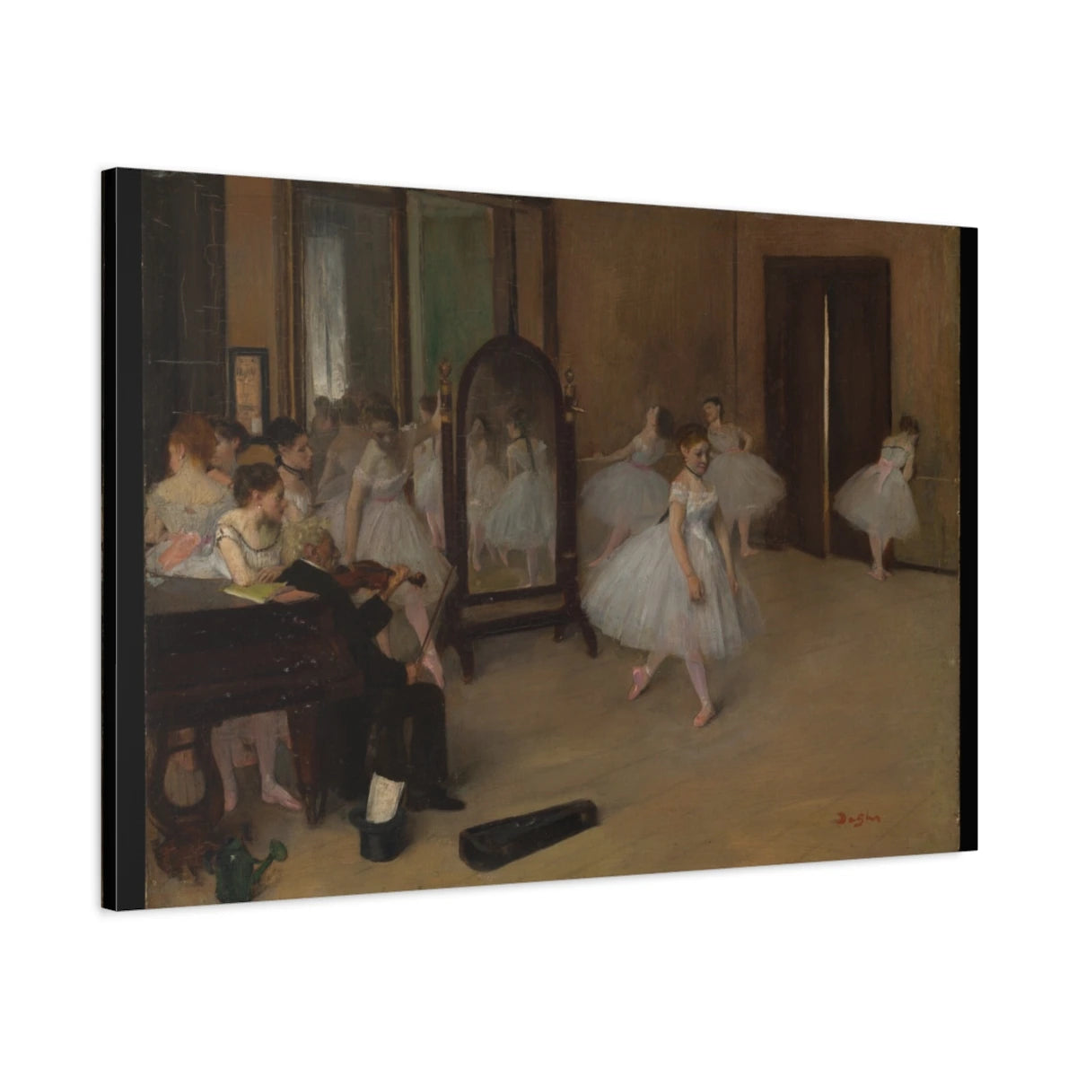 Tableau La Classe de danse – Edgar Degas - toile 3D avec bords imprimés - Art Virtuoso