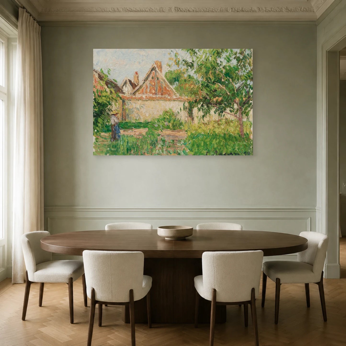 Tableau Coin du jardin à Éragny – Camille Pissarro dans une salle à manger - Art Virtuoso